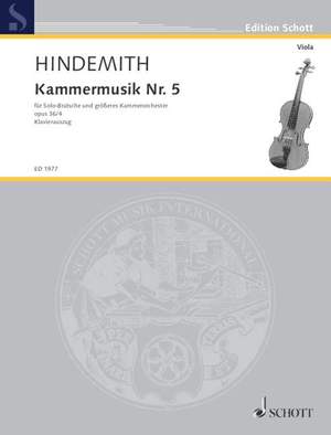 Hindemith, Paul: Chamber music No.5 op. 36/4