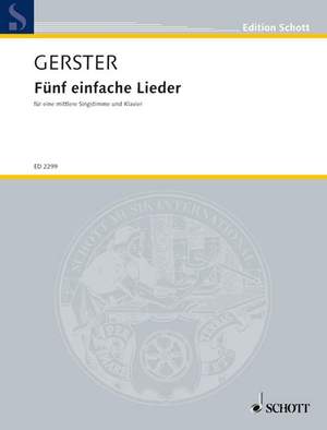 Gerster, Ottmar: Fünf einfache Lieder