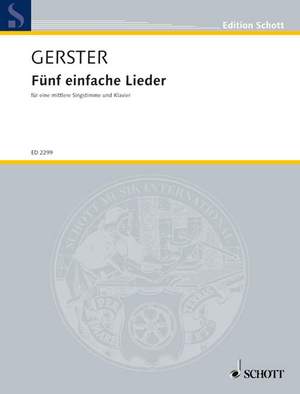Gerster, Ottmar: Fünf einfache Lieder