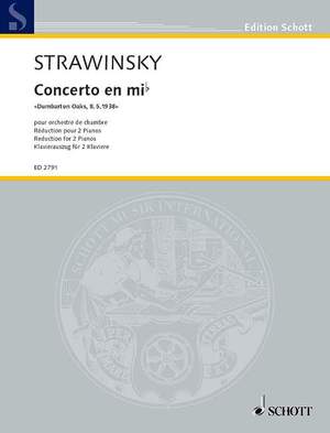 Stravinsky, Igor: Concerto in E flat "Dumbarton Oaks"