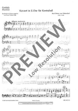 Dittersdorf: Concerto E Major Krebs 172