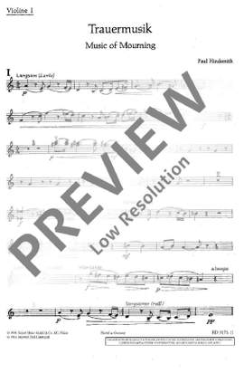 Hindemith, Paul: Trauermusik