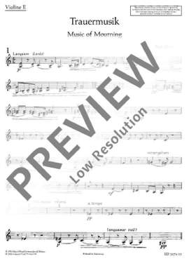 Hindemith, Paul: Trauermusik