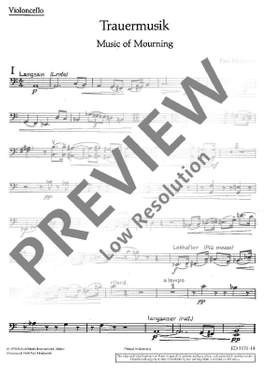 Hindemith, Paul: Trauermusik