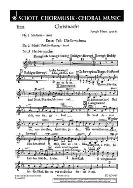 Haas, Joseph: Christnacht op. 85
