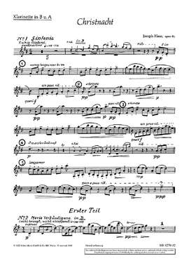 Haas, Joseph: Christnacht op. 85