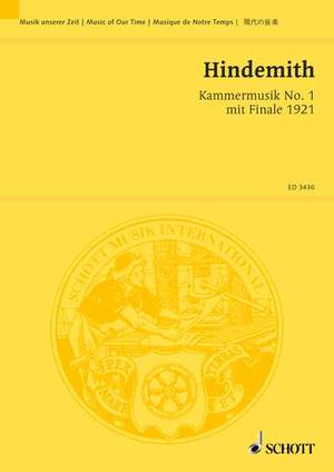 Hindemith, Paul: Chamber music No. 1 with Finale op. 24/1