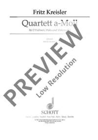 Kreisler, F: Streichquartett a-Moll A minor