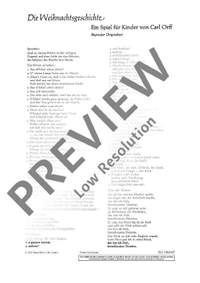 Keetman, Gunild / Orff, Carl: The Christmas Story