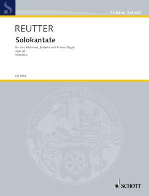 Reutter, Hermann: Solo-Cantata op. 45