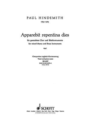 Hindemith, Paul: Apparebit repentina dies