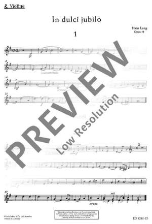 Lang, H: In dulci jubilo op. 51
