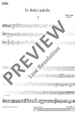 Lang, H: In dulci jubilo op. 51