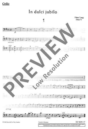 Lang, H: In dulci jubilo op. 51