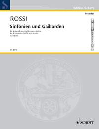 Rossi, Salomone de: Sinfonias and Galliards