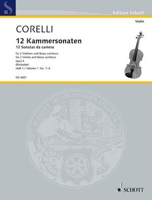 Corelli, Arcangelo: 12 Chamber Sonatas op. 4