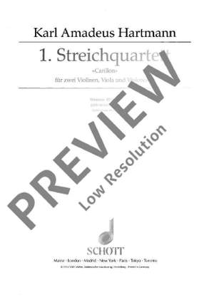 Hartmann, Karl Amadeus: 1. String quartet