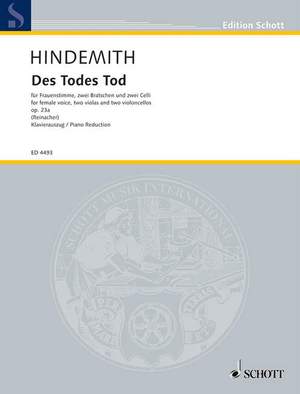 Hindemith, Paul: Des Todes Tod op. 23a
