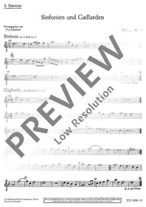 Rossi, Salomone de: Sinfonien und Gaillarden