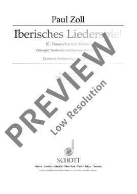 Zoll, Paul: Iberisches Liederspiel