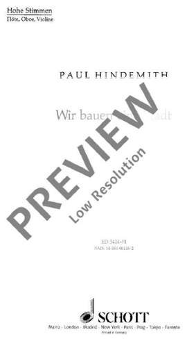 Hindemith, Paul: Wir bauen eine Stadt