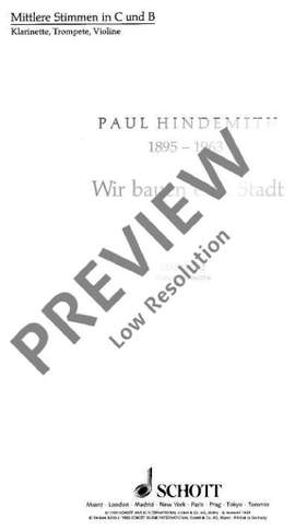 Hindemith, Paul: Wir bauen eine Stadt