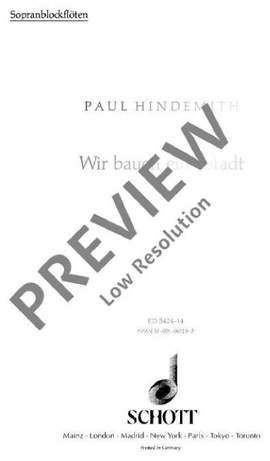 Hindemith, Paul: Wir bauen eine Stadt