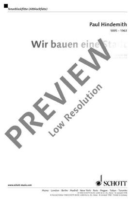 Hindemith, Paul: Wir bauen eine Stadt
