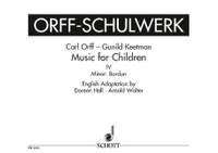 Keetman, Gunild / Orff, Carl: Music for Children Band 4