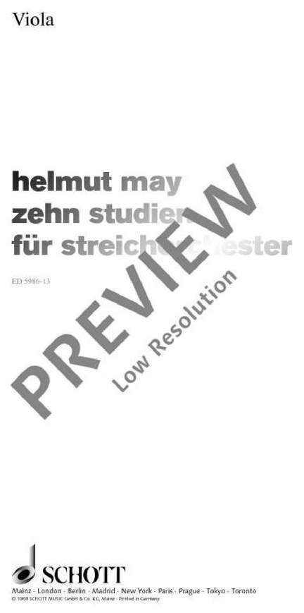 May, Helmut W.: 10 Studies