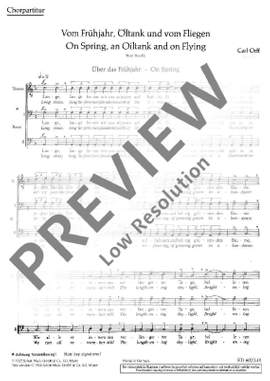 Orff, Carl: On Spring, on Oiltank and on Flying