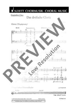 Bresgen, Cesar: Das dreifache Gloria