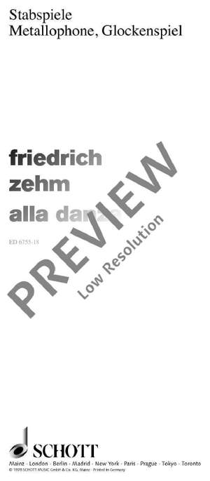 Zehm, Friedrich: Alla danza