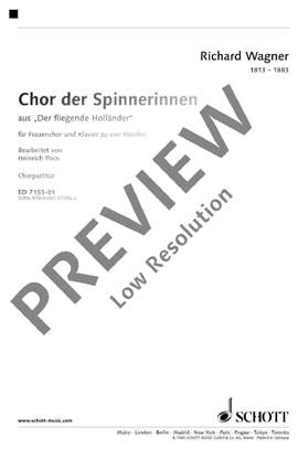 Wagner, Richard: Chor der Spinnerinnen WWV 63