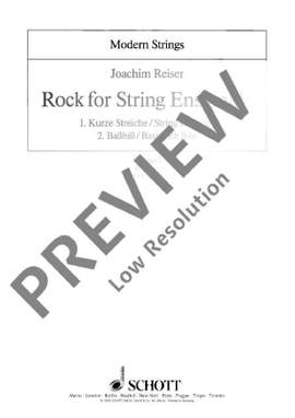 Reiser, J: Rock for String Ensemble