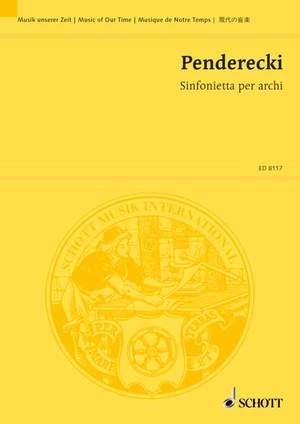 Penderecki, Krzysztof: Sinfonietta per archi