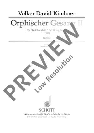 Kirchner, Volker David: Orphischer Gesang II