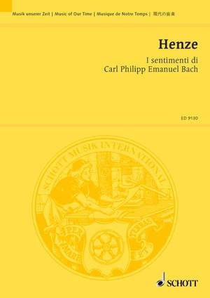 Bach, Carl Philipp Emanuel / Henze, Hans Werner: I sentimenti di Carl Philipp Emanuel Bach