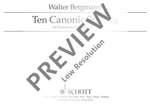 Bergmann, Walter: Ten Canonic Studies Product Image