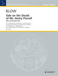 Blow, John: Ode on the Death of Mr. Henry Purcell