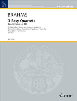 Brahms, Johannes: 3 Easy Quartets op. 22