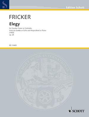 Fricker, Peter Racine: Elegy, The Tomb of St Eulalia op. 25