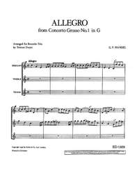 Handel, George Frideric: Allegro op. 6/1