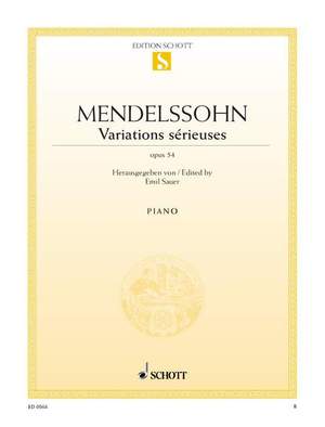 Mendelssohn Bartholdy, Felix: Variations sérieuses op. 54