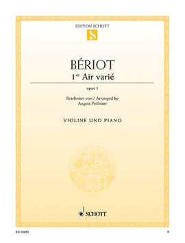 Bériot, Charles-Auguste de: Air varié D minor op. 1
