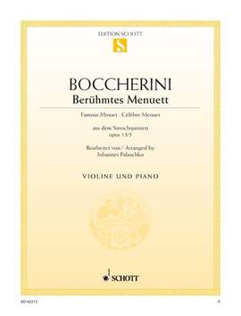 Boccherini, Luigi: Famous Minuet A major op. 13/5