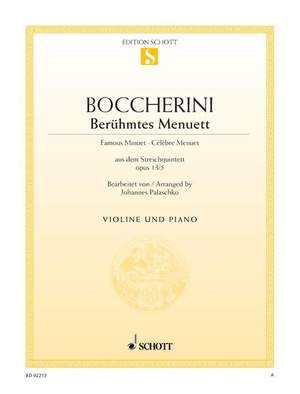 Boccherini, Luigi: Famous Minuet A major op. 13/5