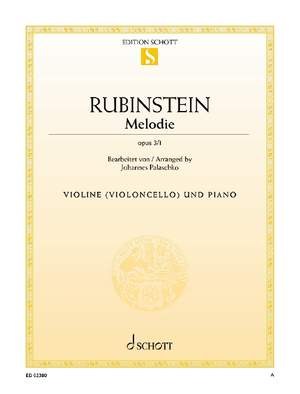Rubinstejn, Grigorjewitsch: Melody in F op. 3/1