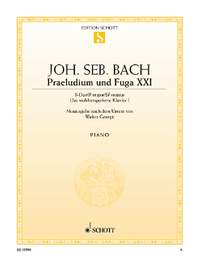 Bach, Johann Sebastian: Prelude XXI and Fugue XXI B-flat major BWV 866