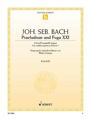 Bach, Johann Sebastian: Prelude XXI and Fugue XXI B-flat major BWV 866